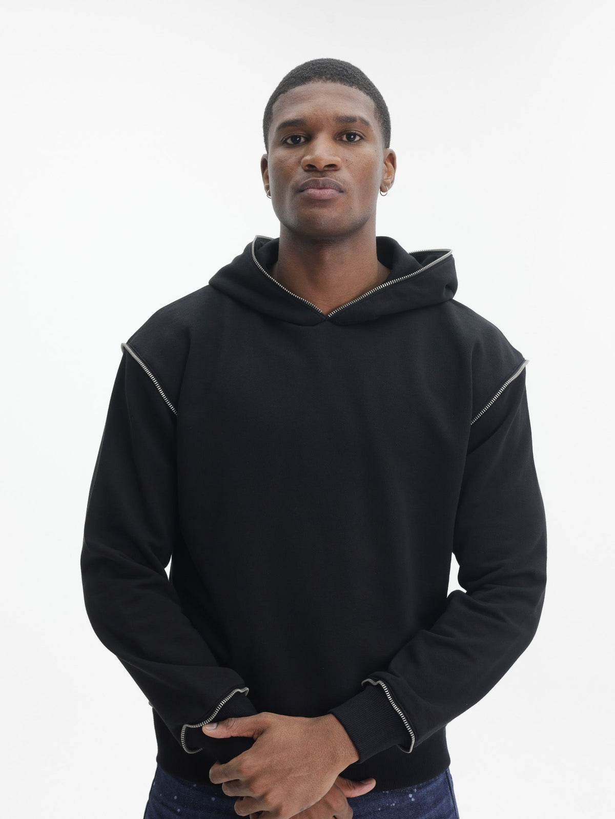 Massimo Sabbadin Sweater With Hood Black