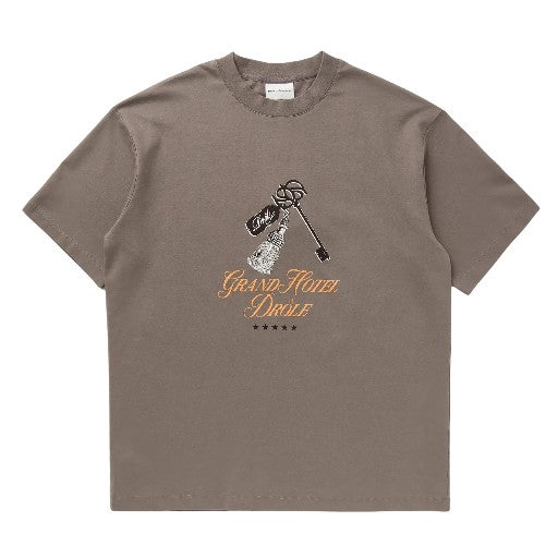 Drole De Monsieur T-Shirt Grand Hotel Taupe