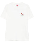 Kenzo T-Shirt Floral Printed Logo Off White