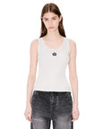 Kenzo Rib Tank Top BF 2.0 Embroidered White