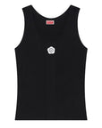 Kenzo Rib Tank Top BF 2.0 Embroidered Black