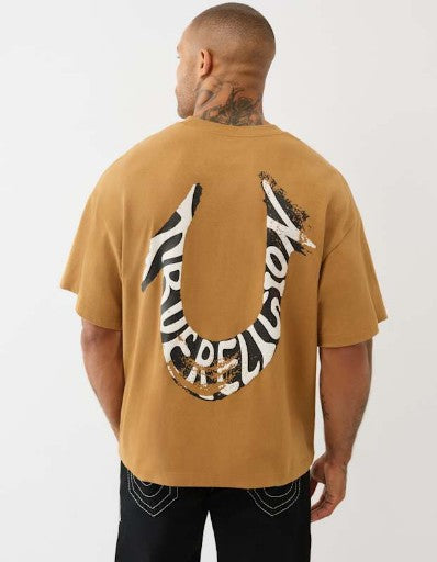 True Religion Painted Hs Oversized Tee Chipmunk