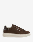 Karl Lagerfeld Sneaker Kl580 Kapri Monogram Emboss Lo Dark Brown Nubuck