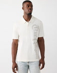 True Religion Golfer Old English Pique Winter White
