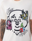 True Religion T-Shirt Ss Buddha Face Winter White