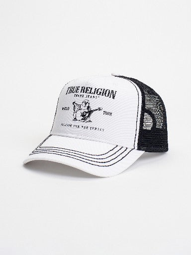 True Religion Trucker Cap Srs Colorblock White