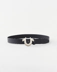 True Religion Belt Horseshoe Buckle Jet Black