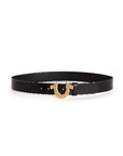 True Religion Belt Horseshoe Buckle Pearlized