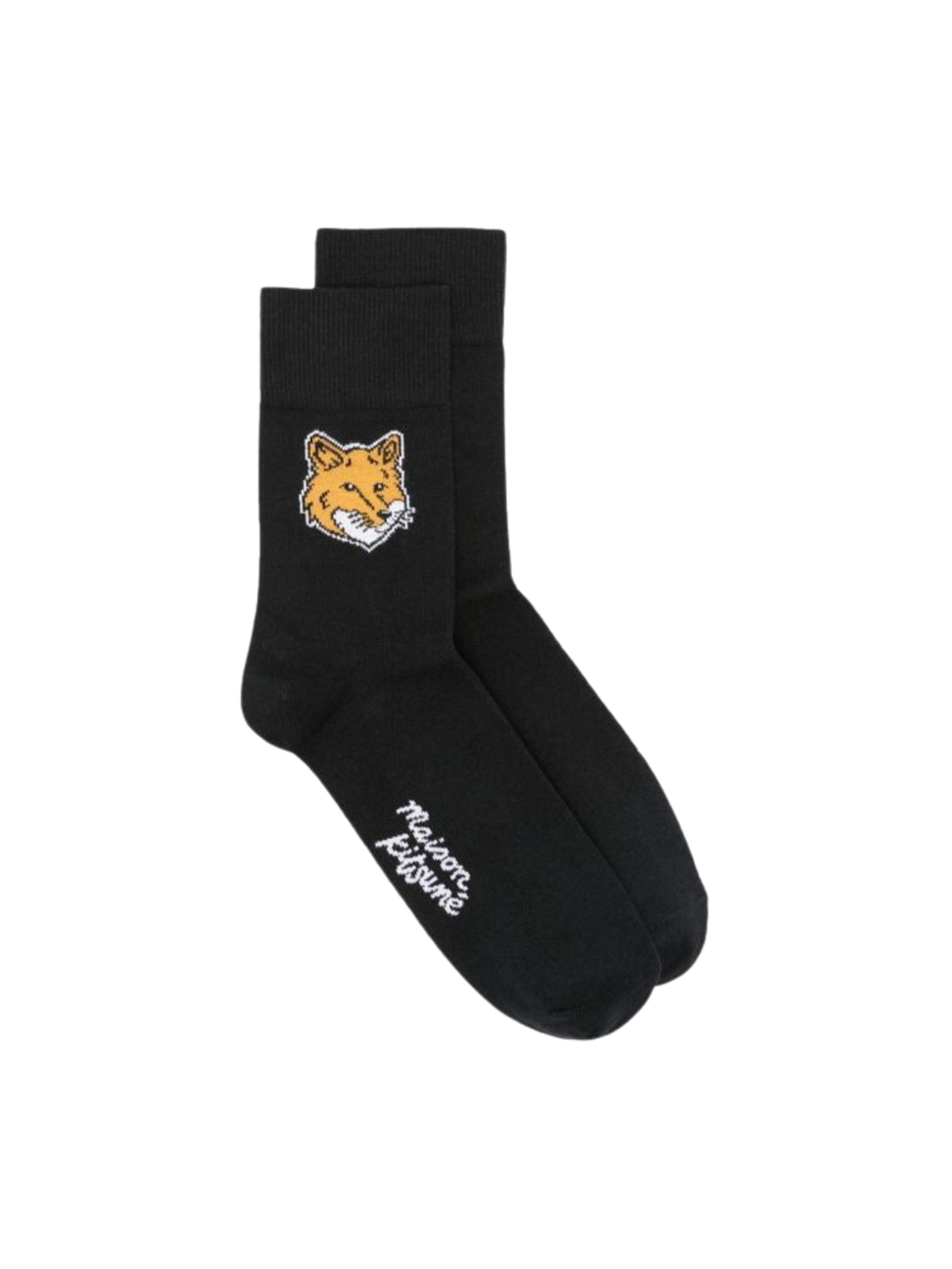 Maison Kitsune Socks Fox Head Black