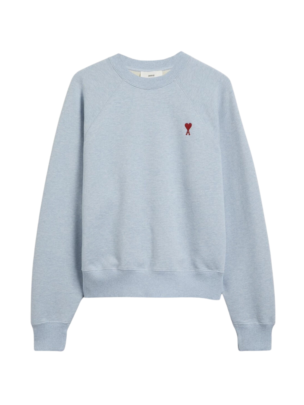 Ami Sweater Logo Heather Cashmere Blue - 1