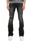 Purple Jean Double Waist Coated Black