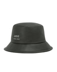 Ami Bucket Hat Alexandre Mattiussi Lamb Leather Dark Olive - 1