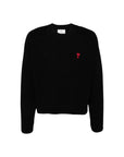 Ami Sweater Heavy Loopback Logo Black - 1