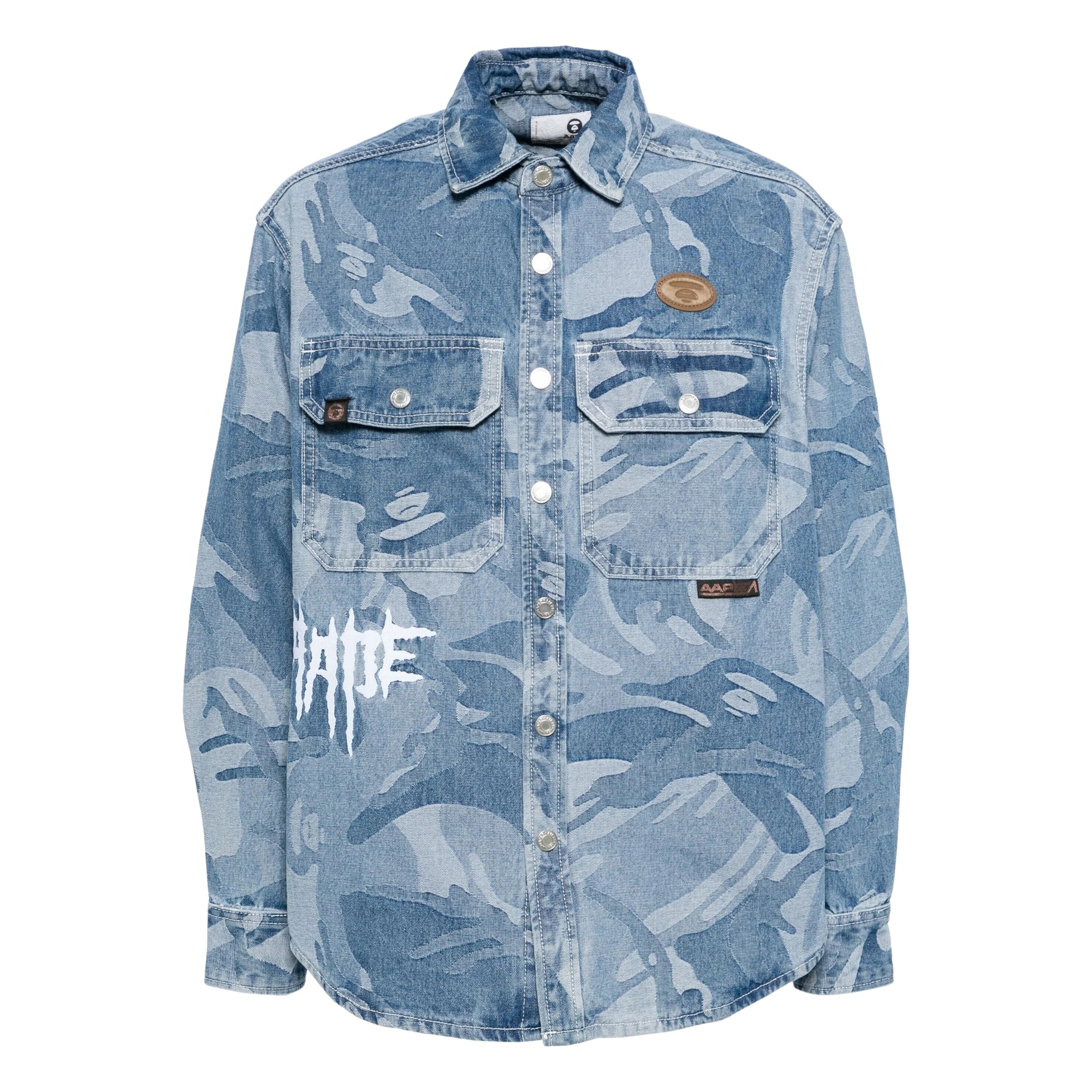 Aape Shirt Main Allover Print Light Blue