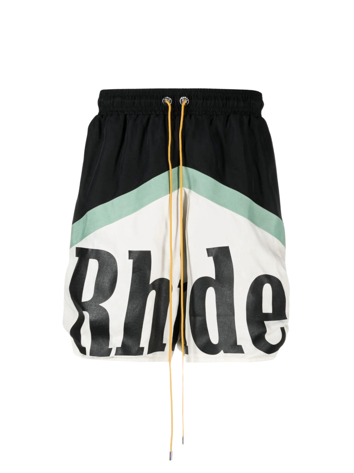 Rhude Shorts Awakeing Logo Black-Green-Cream - 1