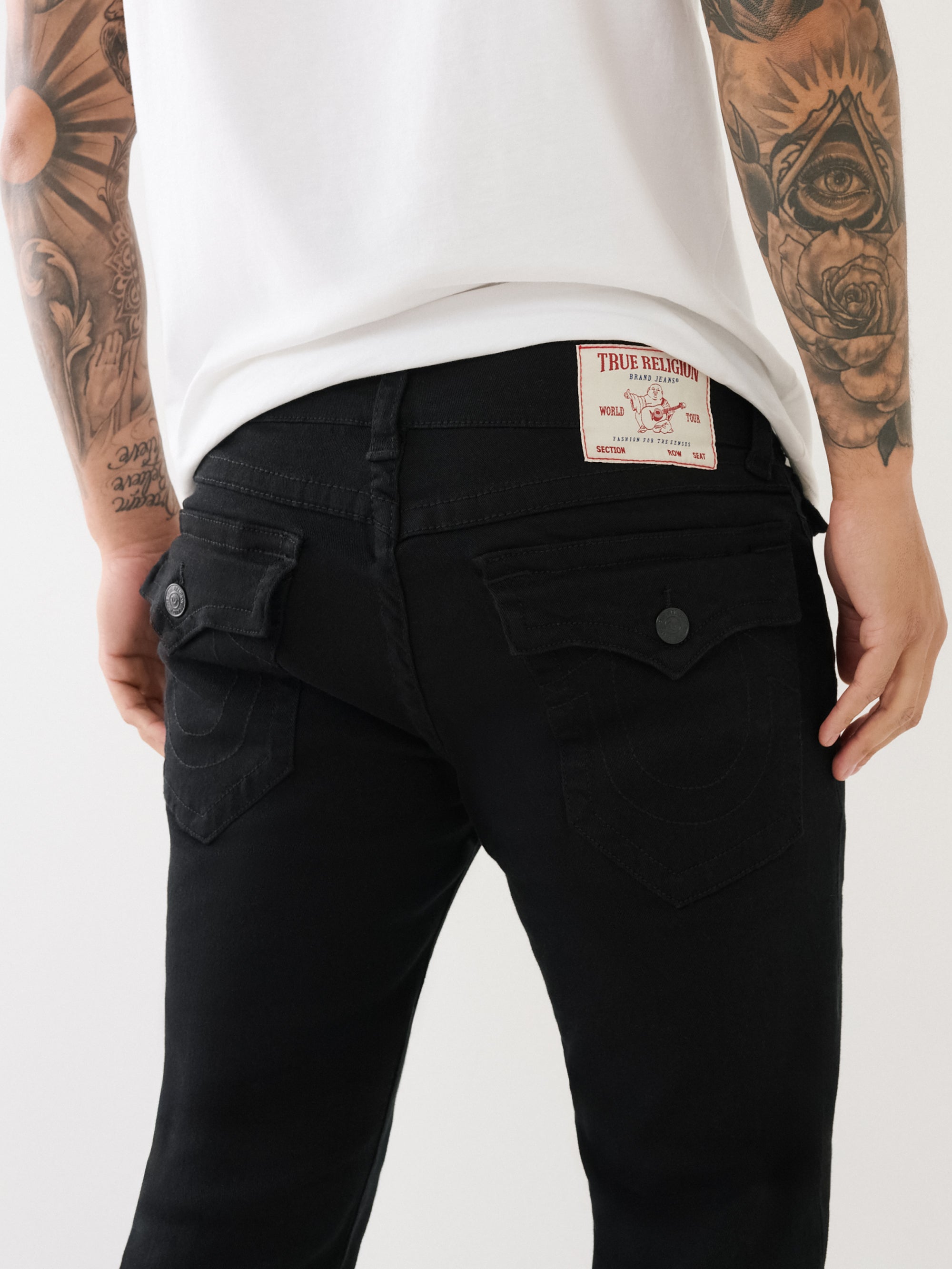 True Religion Rocco Flap Sn 32 Inseam Body Rinse Black