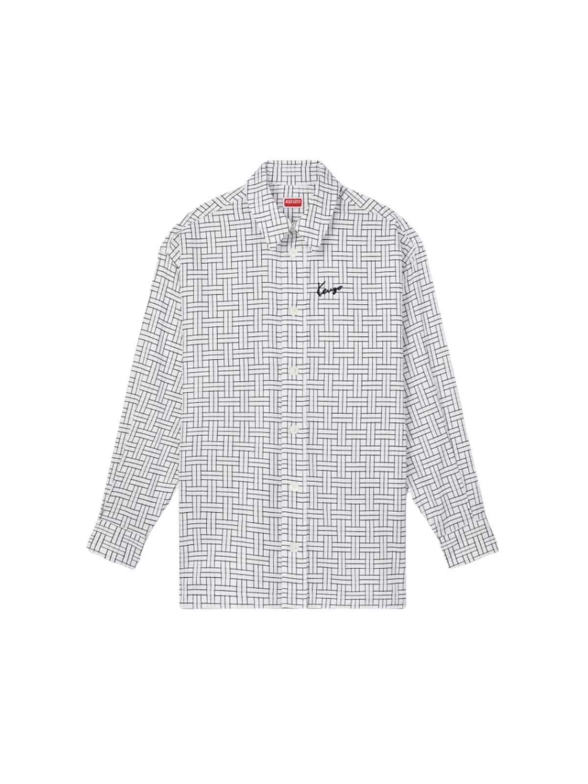 Kenzo Shirt Overshirt Maize White-Black