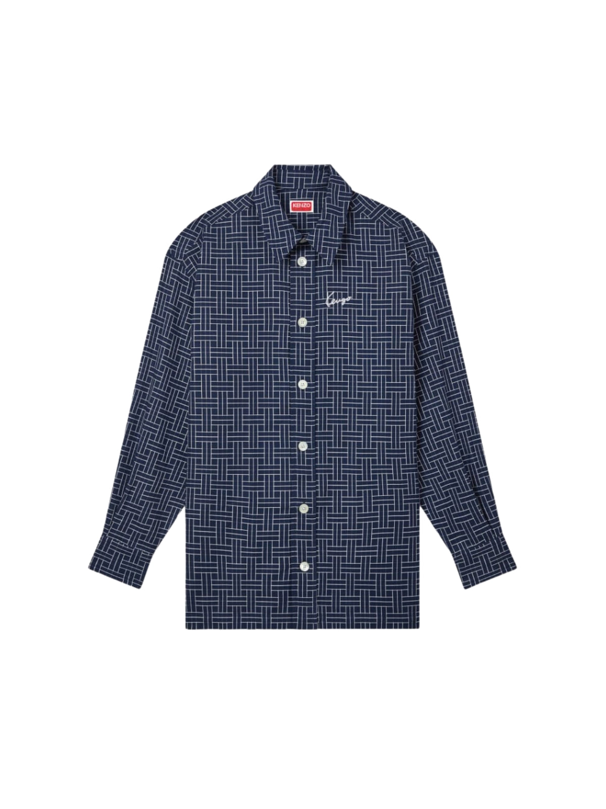 Kenzo Shirt Overshirt Maize Midnight Blue