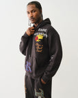 True Religion Patch Embro Hoodie Jet Black