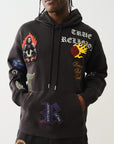 True Religion Patch Embro Hoodie Jet Black