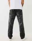 True Religion Studded Hs Ricky Sn Flp Printd Chantey Black Wash