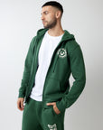 True Religion Blazing Tour Applique Zip Hood Dark Green