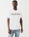 True Religion Ss Reflective Arch Tee Optic White