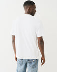 True Religion Ss Reflective Arch Tee Optic White