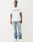 True Religion Ss Reflective Arch Tee Optic White