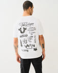 True Religion Ss Multi Puff Logo Tee Optic White