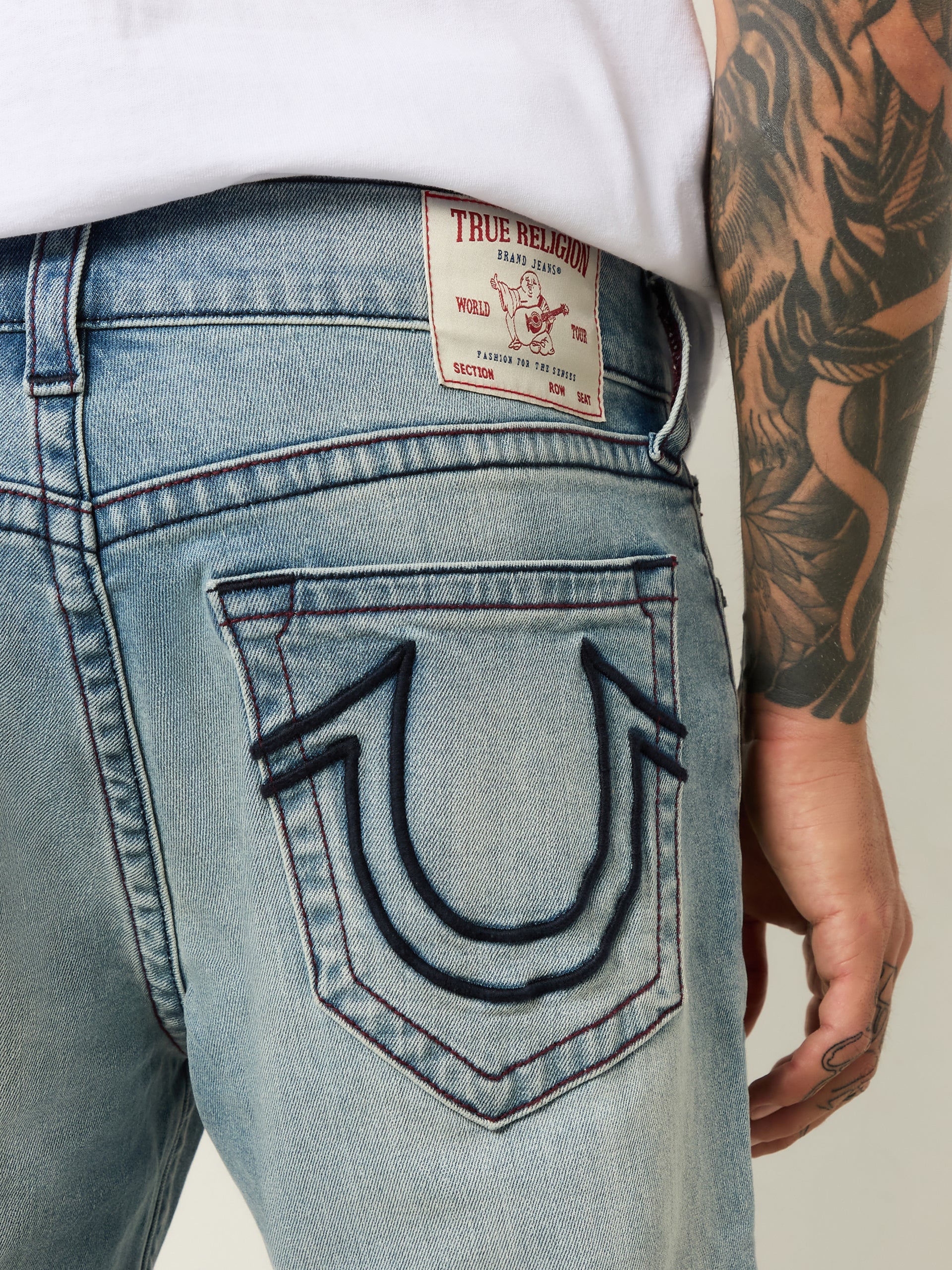 True Religion Geno Sn No Flap Raised Logo Cameo Light Wash – AL Capone ...