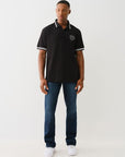 True Religion Ss Buddha Patch Polo Jet Black