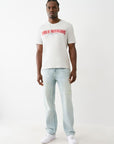 True Religion Bobby Supert Flap 32 In Lt Clearwater Wash With Rips