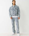 True Religion Ovr Dtrs Jacqrd Ropestitch Jkt City Lights Light Wash