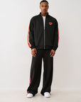 True Religion Snap Off Baggy Track Pants Jet Black
