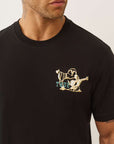True Religion Ss Crinkle Paint Tee Jet Black