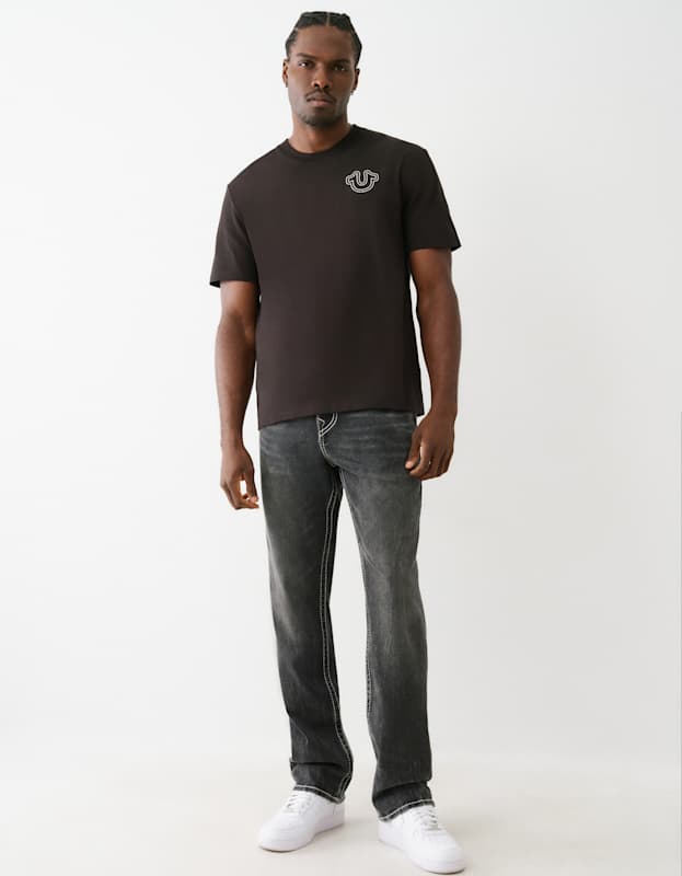 True Religion Ricky Big T Nf Oversized Hs 34In Chantey Black Wash