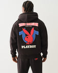 True Religion Pb X Tr Raw Edge Fleece Zip Up Jet Black