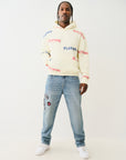 True Religion Pb X Tr Cinched Pull Over Solitary Star Cream