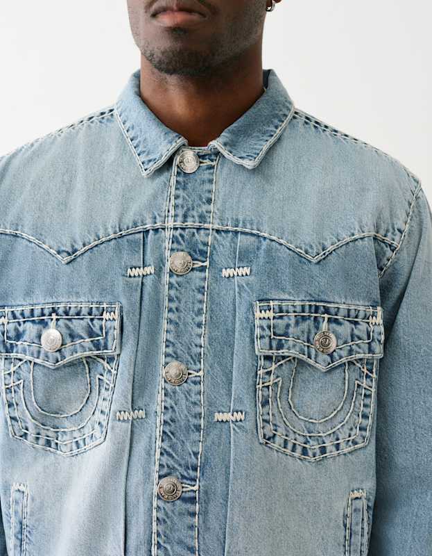 True Religion True Oversized Super T Jacket Medium Wash - AL