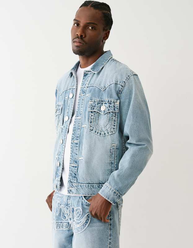 True Religion True Oversized Super T Jacket Medium Wash - AL