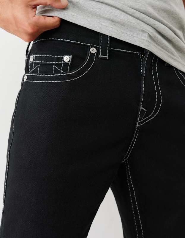 True Religion Ricky Bigt Nf Buddha Embr 34In 2Sb Black Rinse - AL
