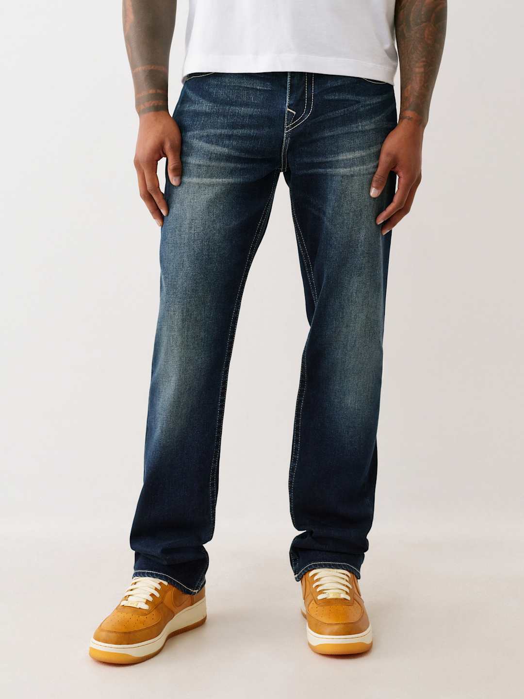 True Religion Ricky Sn Flap Pkt Embr 34In Jackknife Dark Wash-AL Capone Premium