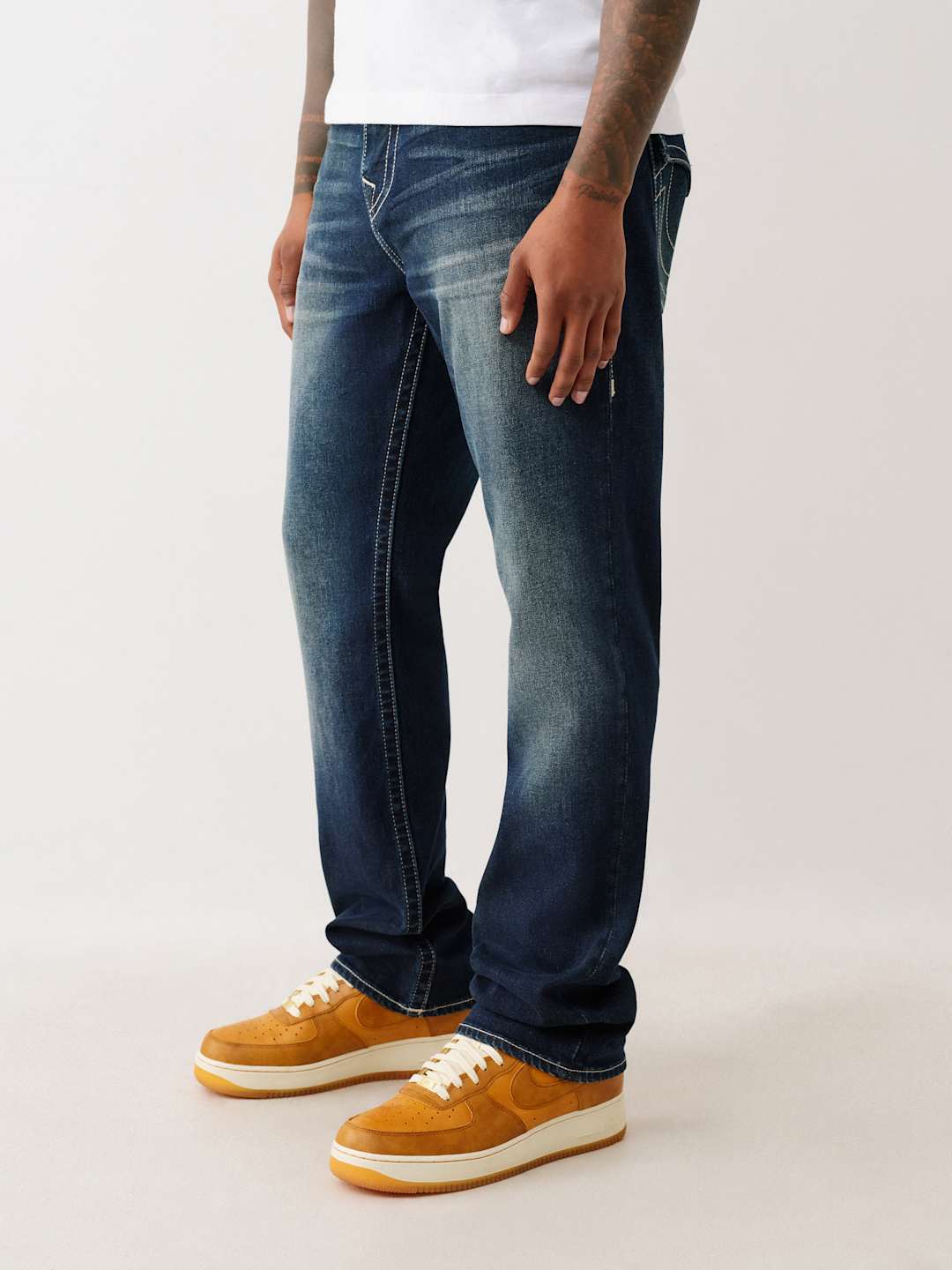 True Religion Ricky Sn Flap Pkt Embr 34In Jackknife Dark Wash-AL Capone Premium