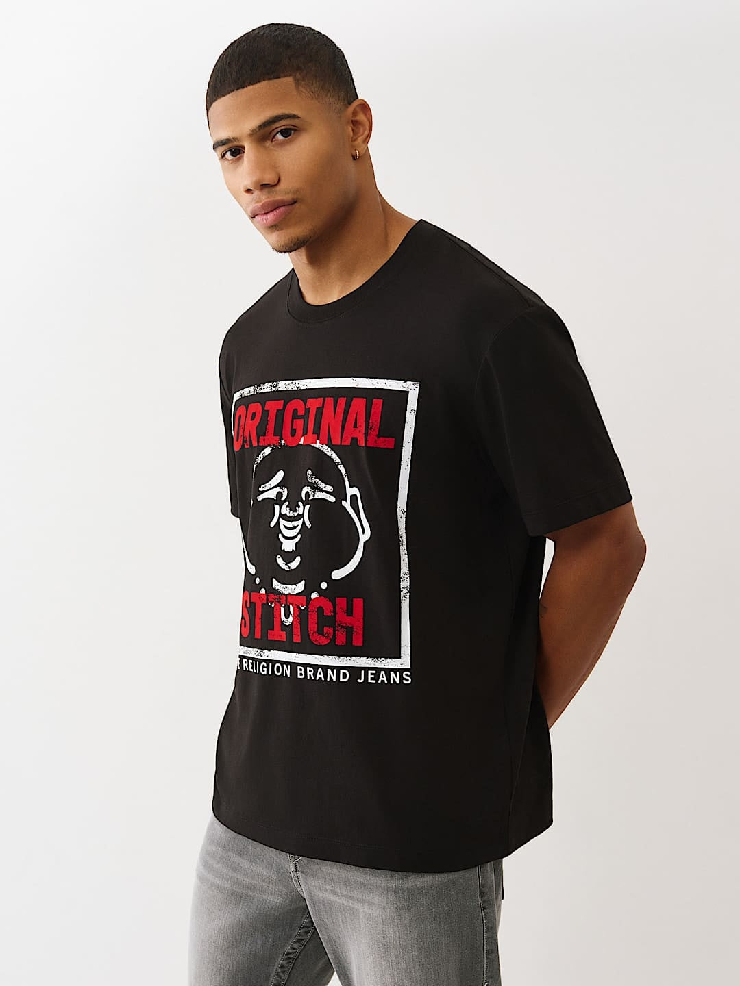 True Religion T-Shirt Flock Original Stitch Black