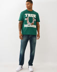 True Religion Terry Applique Tee Evergreen
