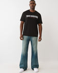 True Religion T-Shirt Ss Flock Buddha Jet Black