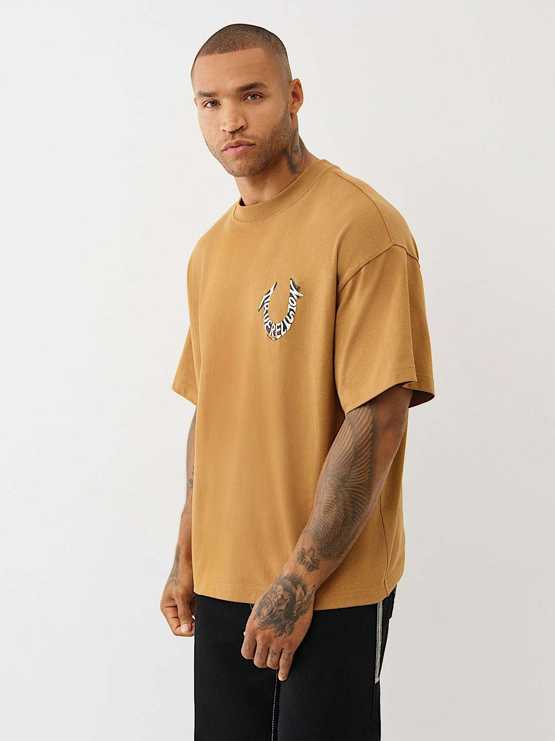True Religion Painted Hs Oversized Tee Chipmunk
