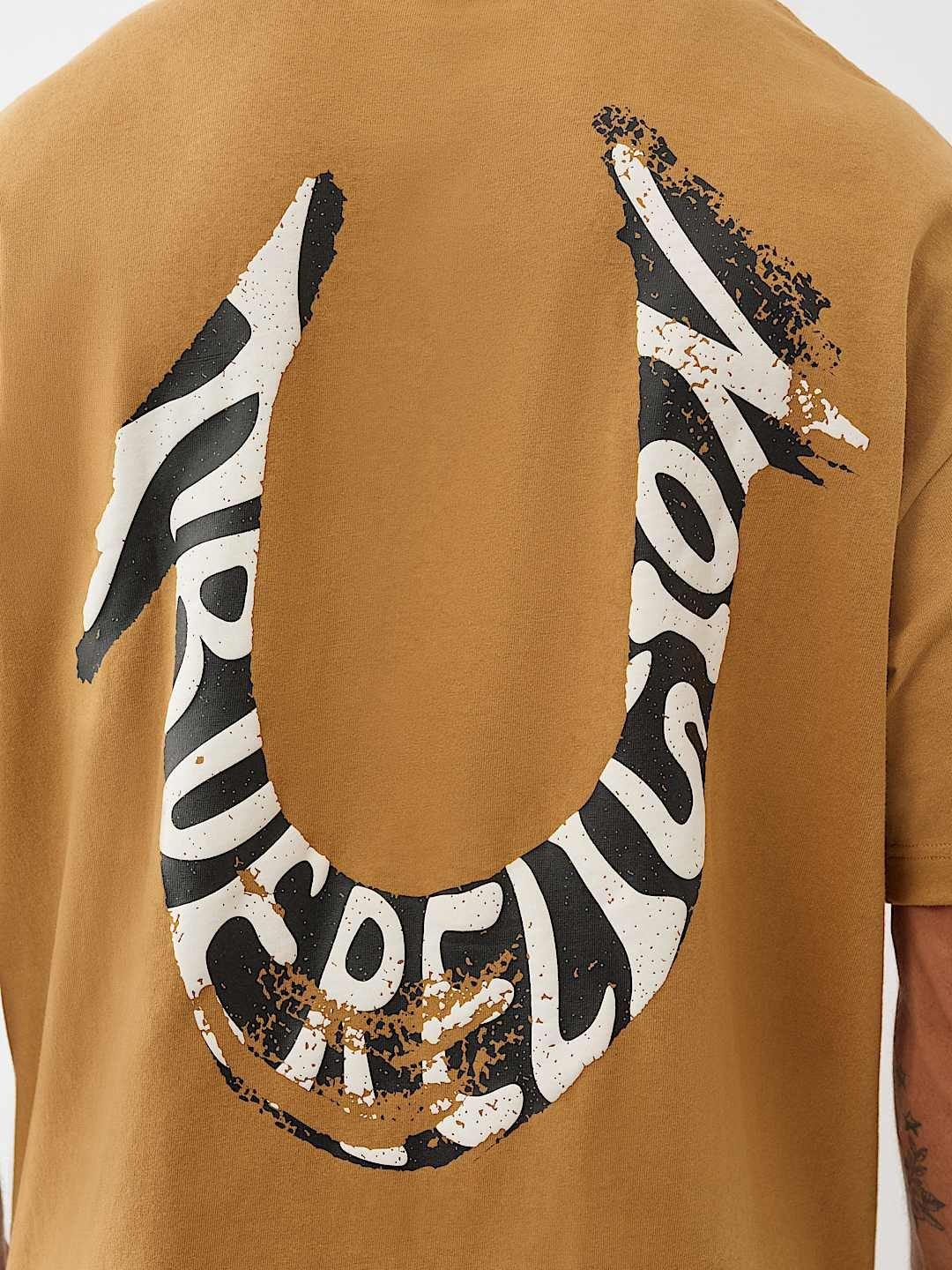 True Religion Painted Hs Oversized Tee Chipmunk