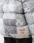 True Religion Jacket Bandana Puffer Grey Blue